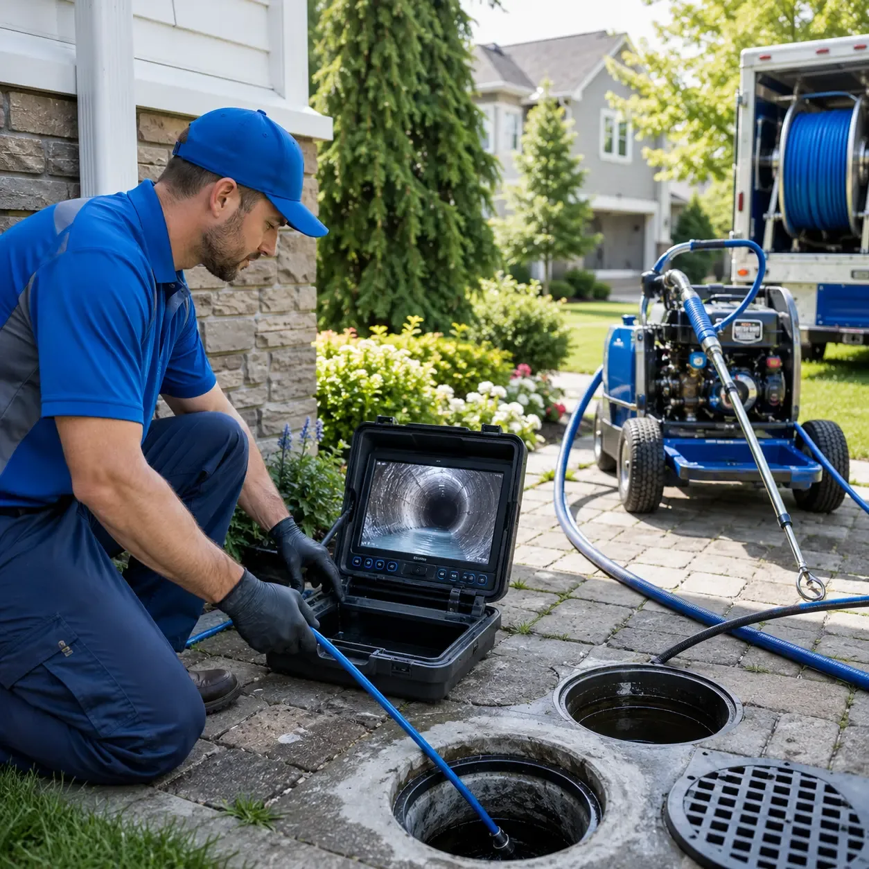 Outdoor drain cleaning professionals serving Stowell, TX